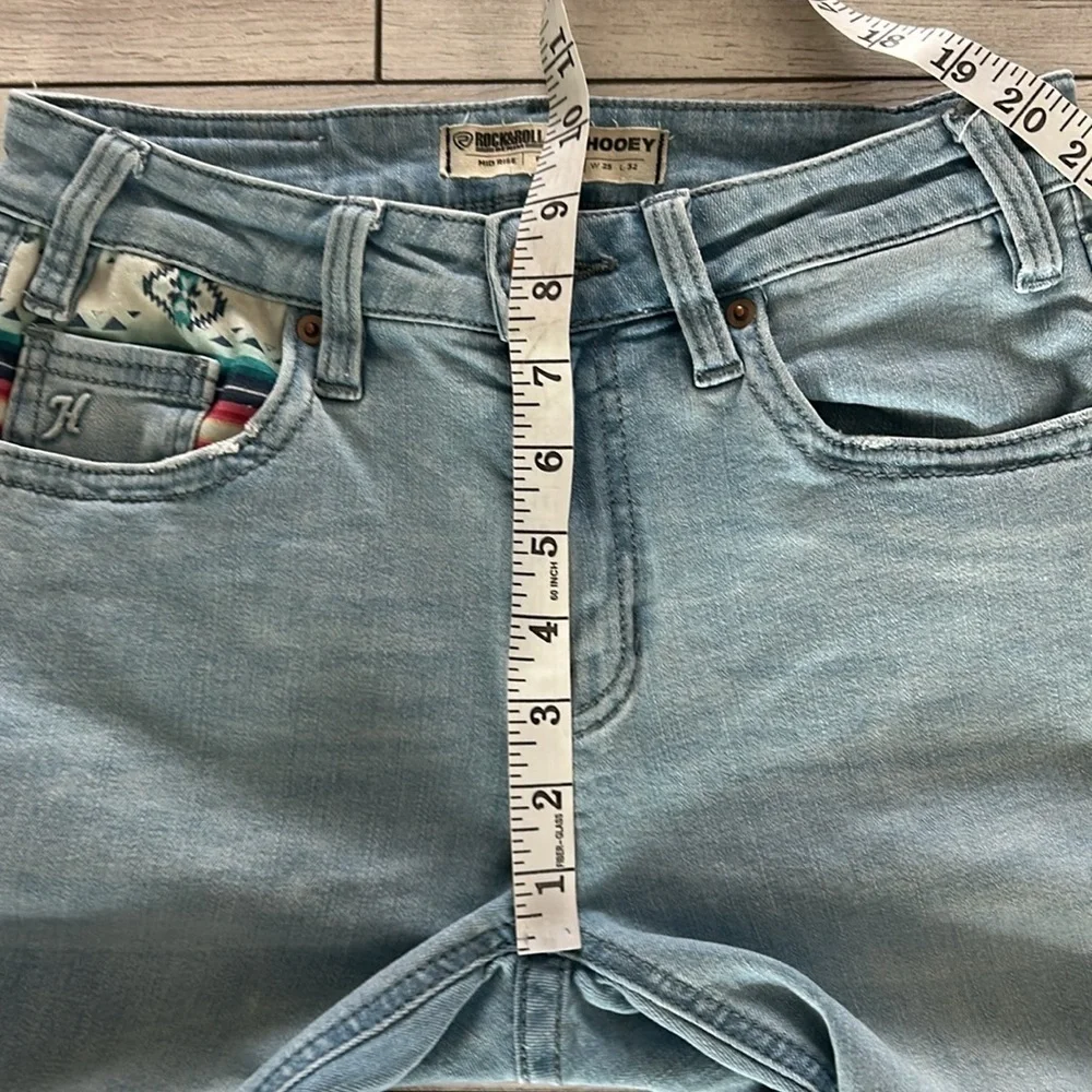 Rock & Roll X Hooey cowgirl boot cut jeans size 25